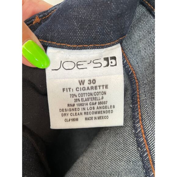 JOE'S Cigarette Fit Dark Wash Denim Jeans Size 30 Mid Rise Straight Leg Classic - Picture 11 of 15